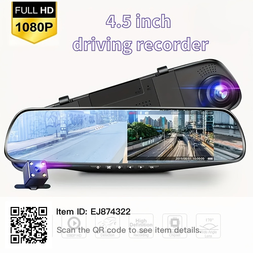 Mirror Dash Cam DVR with Dual Lens , pick Scarborough or oshawa - photo 4
