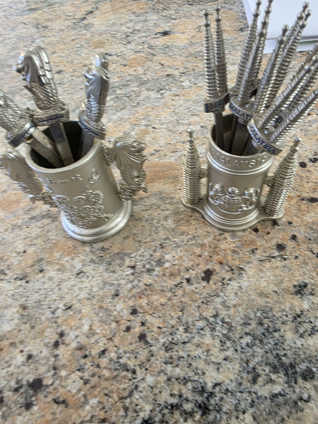 Vintage Malaysia Souvenir Toothpick Holders