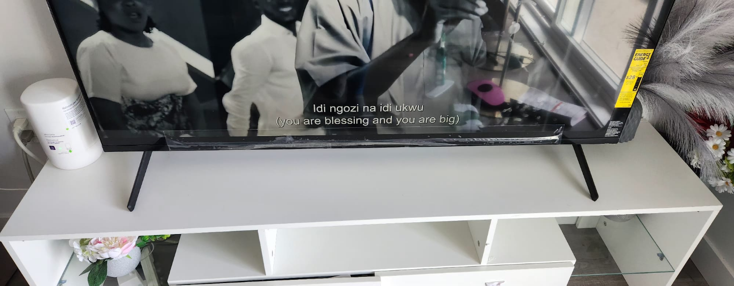White TV Stand with Storage