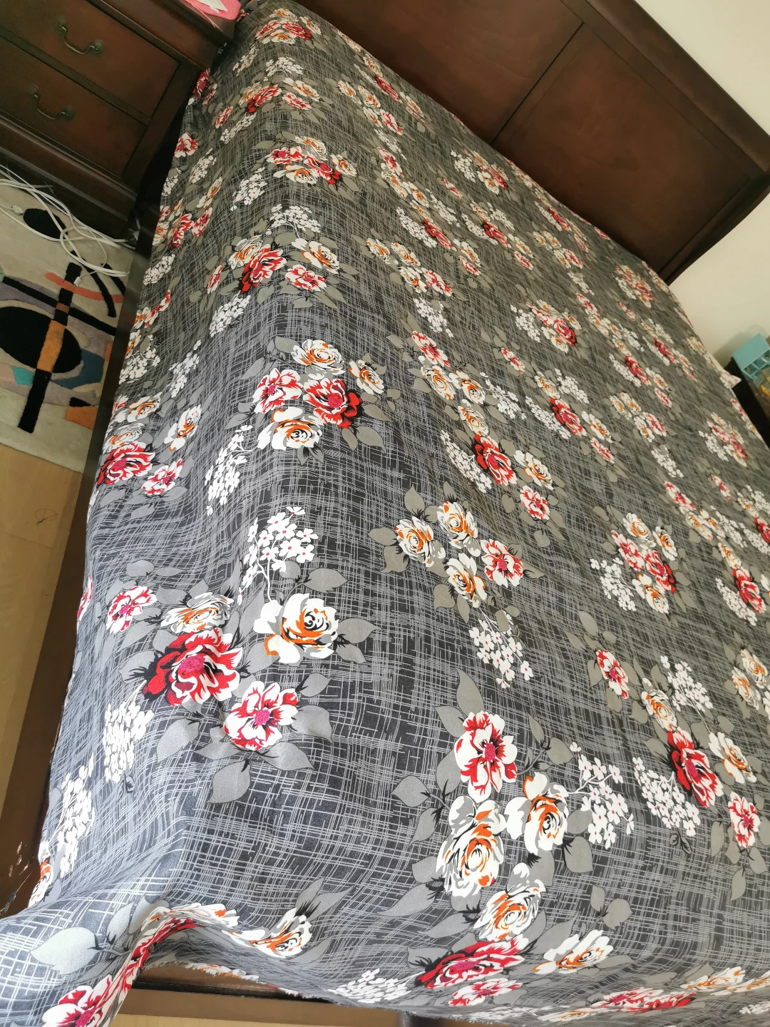 Ideas Collection King Size Bed Sheet Set - Floral Pattern - photo 4