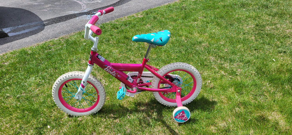 Barbie 14" Girls Bike with Training Wheels