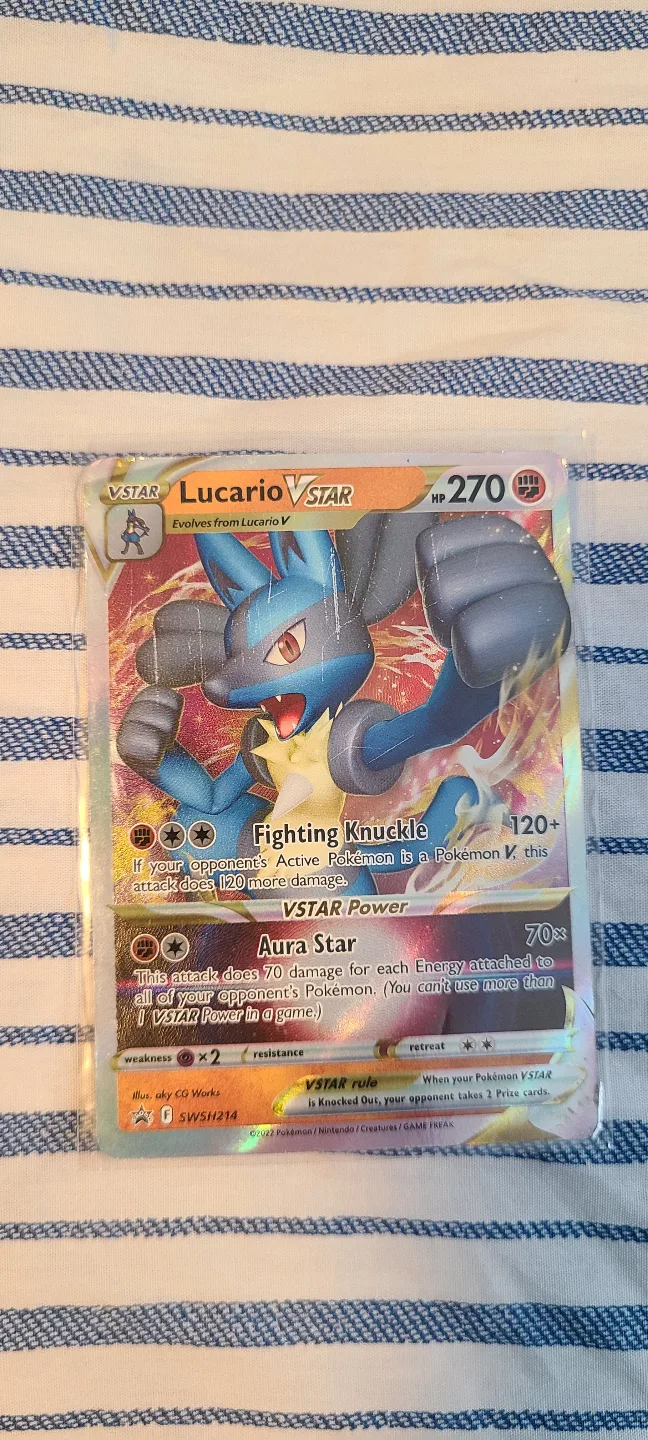 Pokemon Card - Lucario VSTAR - SWSH124 thumbnail