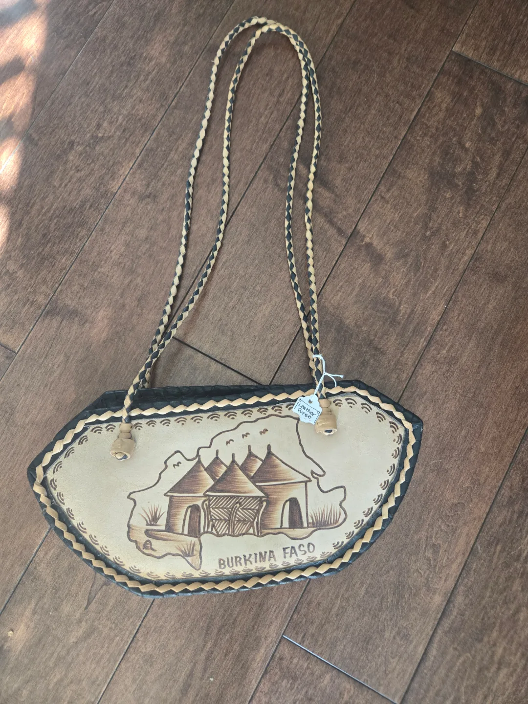 Unique Burkina Faso Handwoven Leather Bag thumbnail