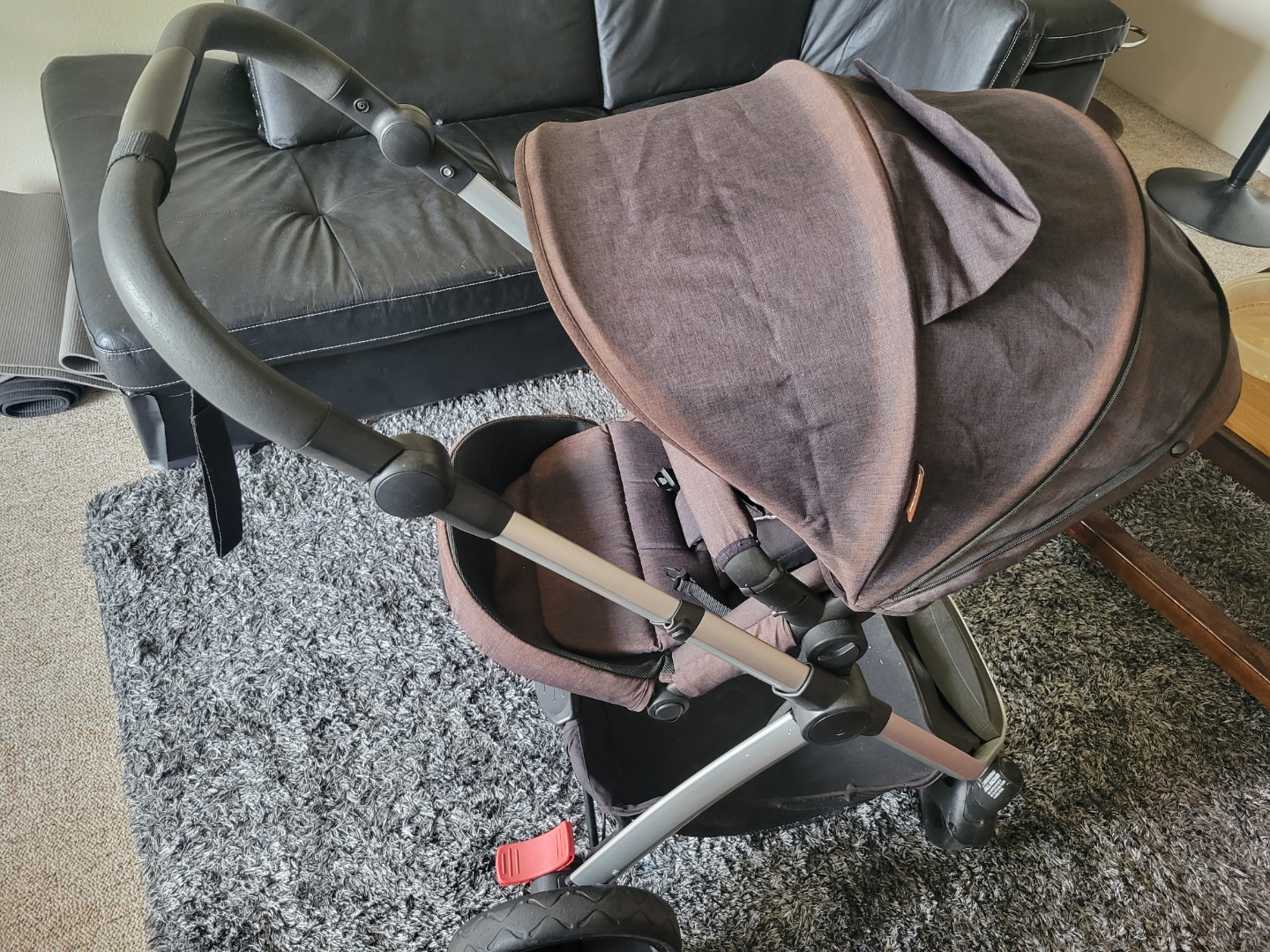 Baby Stroller - Brown & Grey