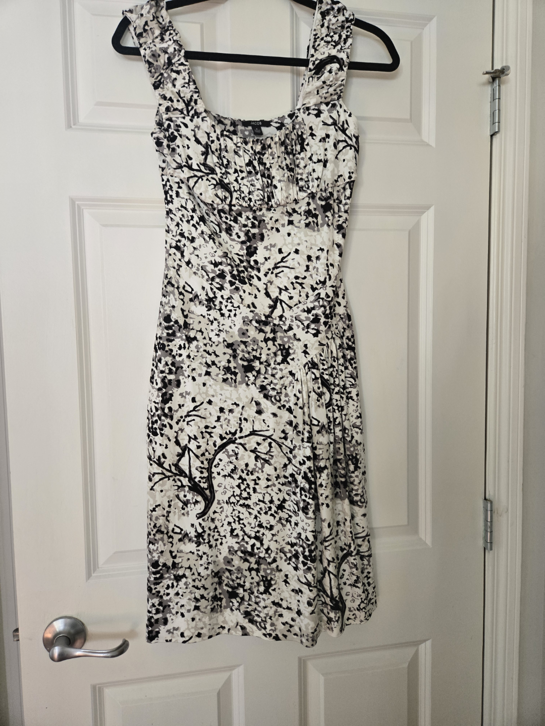 Women's White and Black Floral Summer Dress
