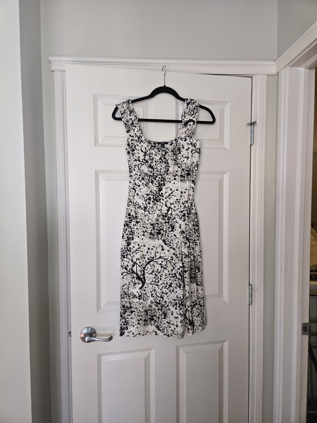 Women's White and Black Floral Summer Dress - photo 2