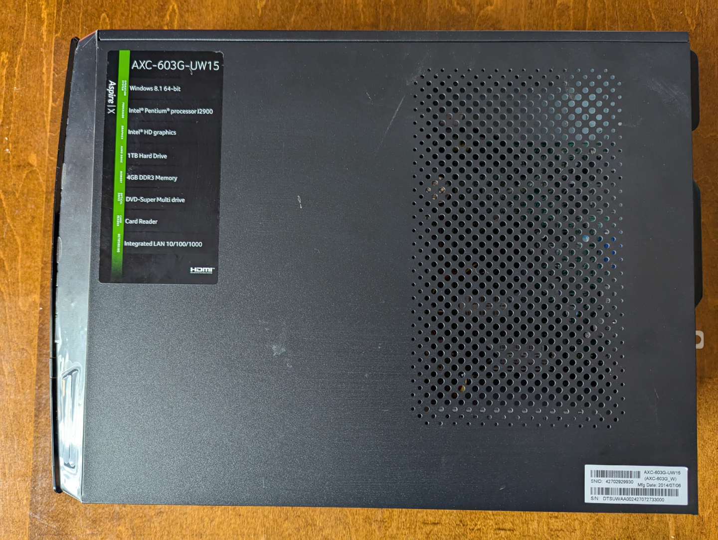 Acer Aspire XC-603G-UW15 Desktop Computer with Compaq Monitor