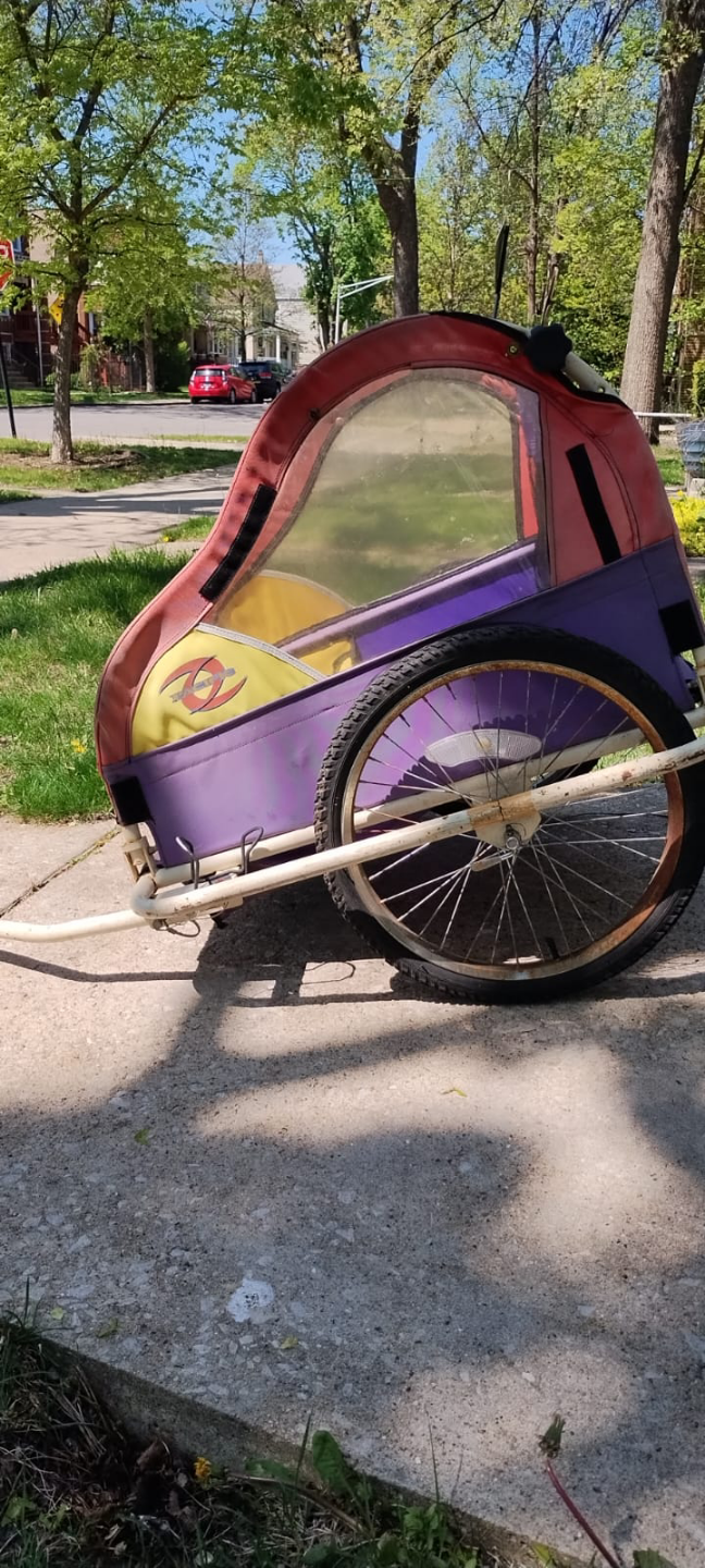 Kids Bike Trailer - Purple, Red, Yellow - photo 5