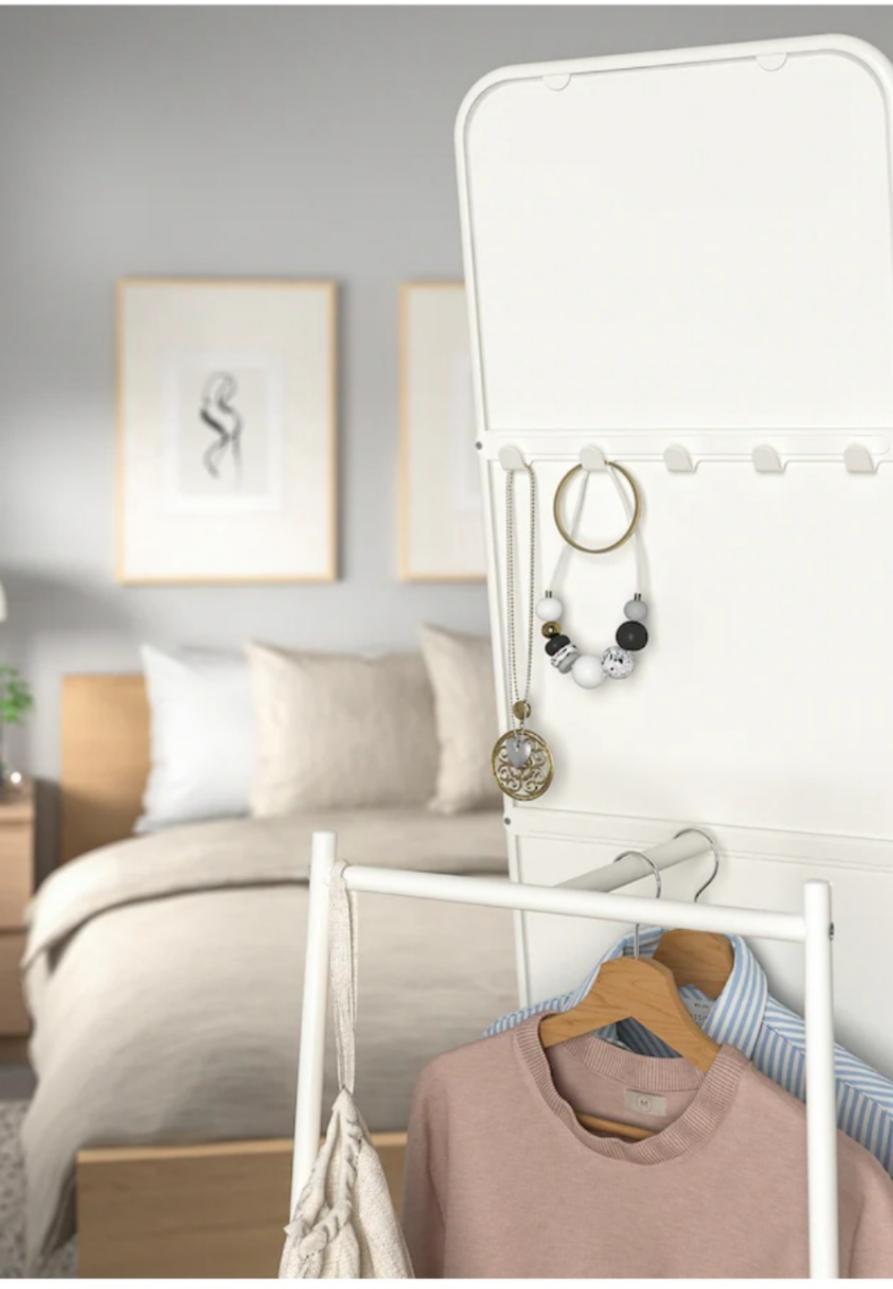 IKEA Full Length Mirror w/ hooks - photo 2