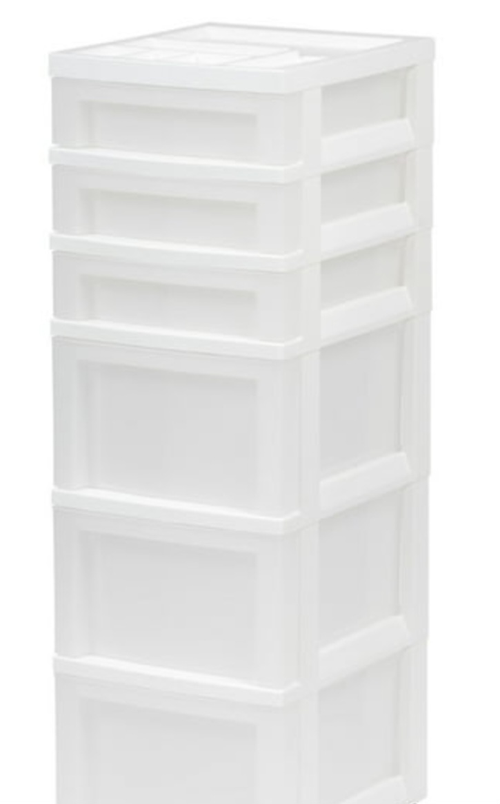 Clear 6-Drawer Plastic Organizer