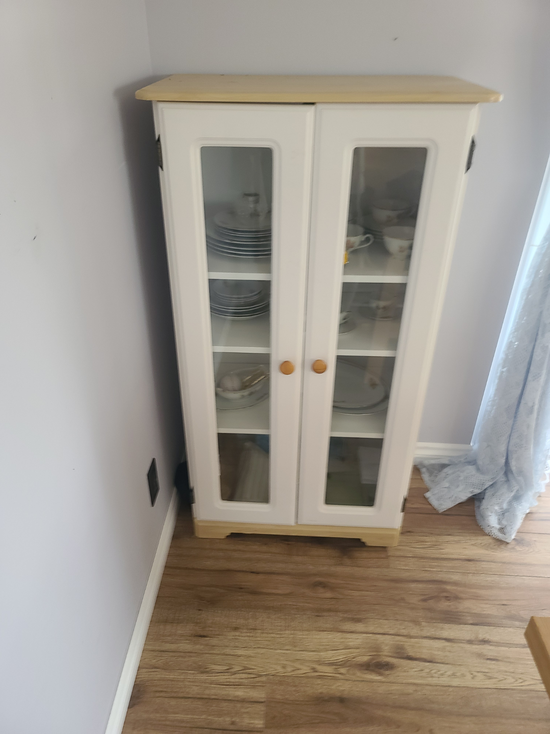White Corner Curio Cabinet