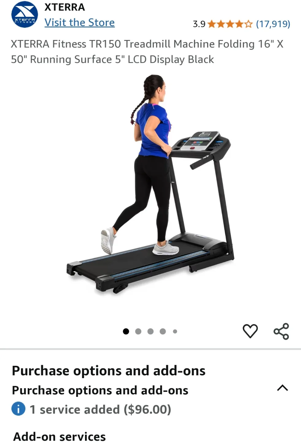 Moving sale...XTERRATreadmill TR150 - Excellent Condition image indicator(7)