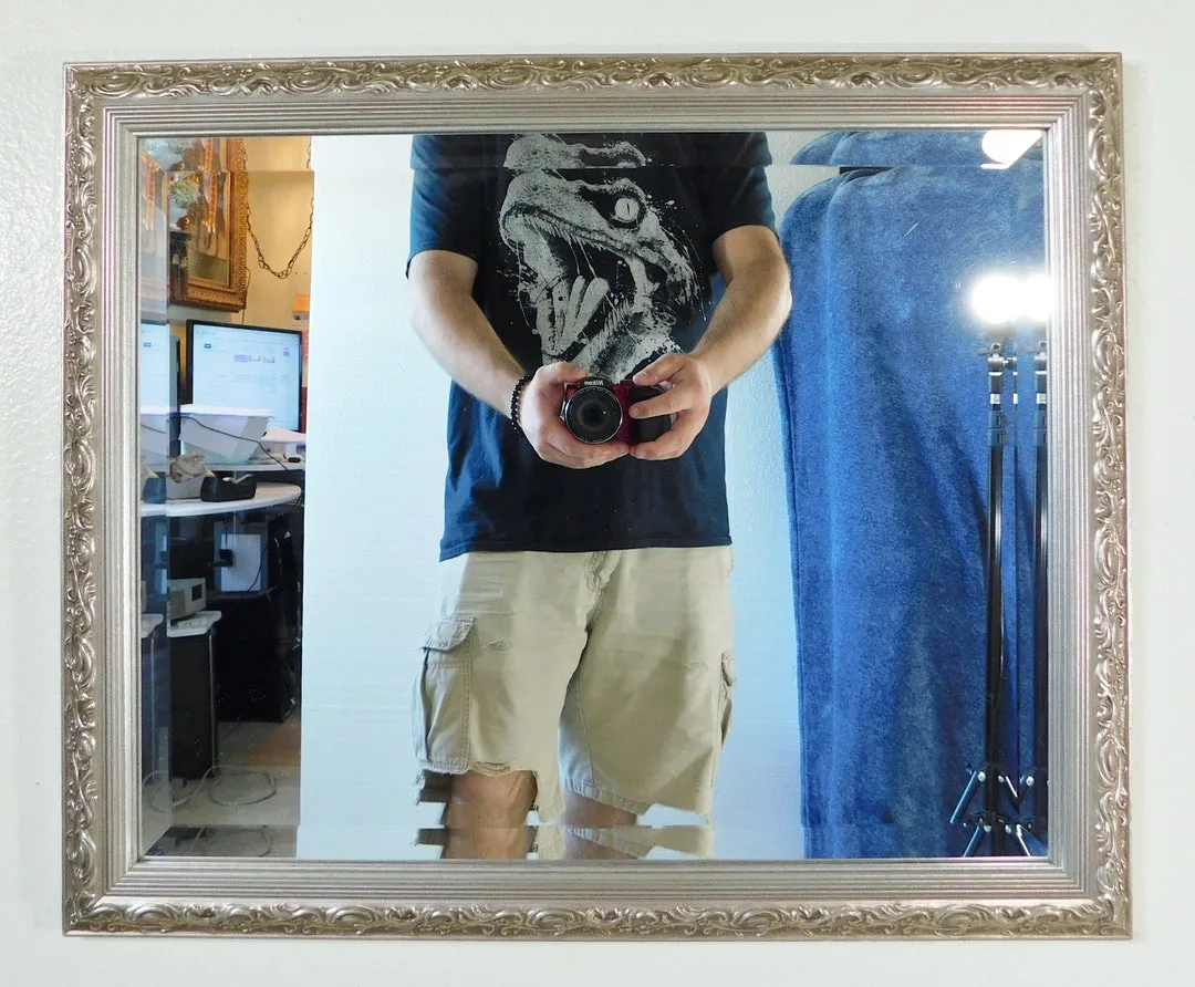 Silver Framed Mirror image indicator(2)