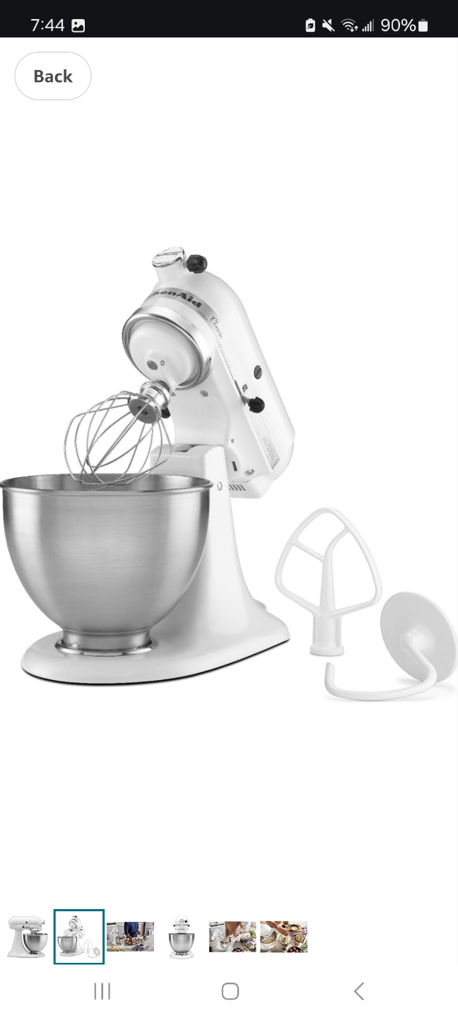 KitchenAid Classic Stand Mixer - White - photo 2