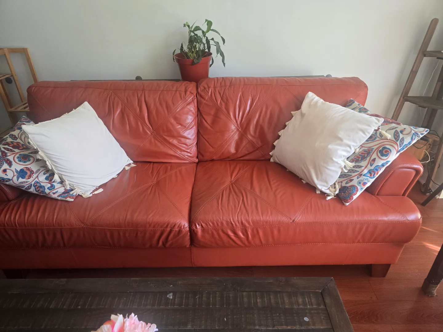 Leather Sofa - Burnt Orange image indicator(2)