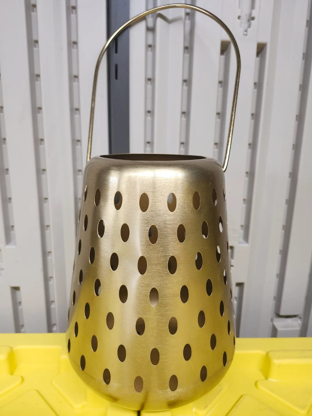 Gold Metal Hanging Planter/Lantern thumbnail