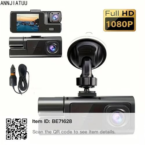 ANNJIA TU Dual Lens 1080p Dash Cam with G-Sensor thumbnail