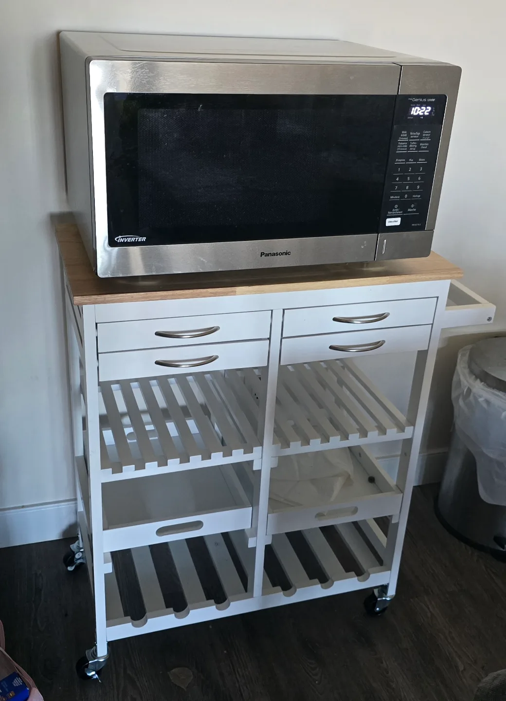 Microwave and Kitchen Cart Combo thumbnail