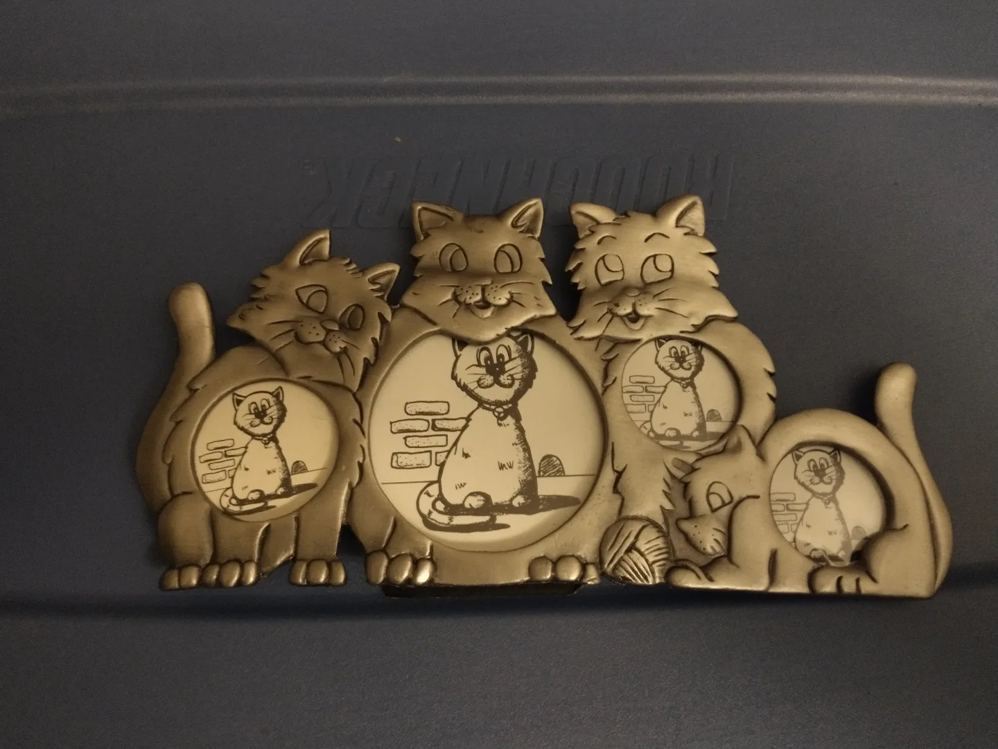 KITTY CAT PEWTER PICTURE FRAME thumbnail