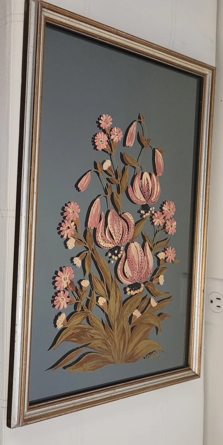 Vintage Floral Mirror Art -HAND MADE 200$ EACH image indicator(3)