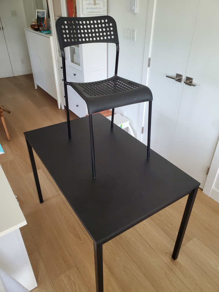 Black Table and Chair Set (4 chairs )