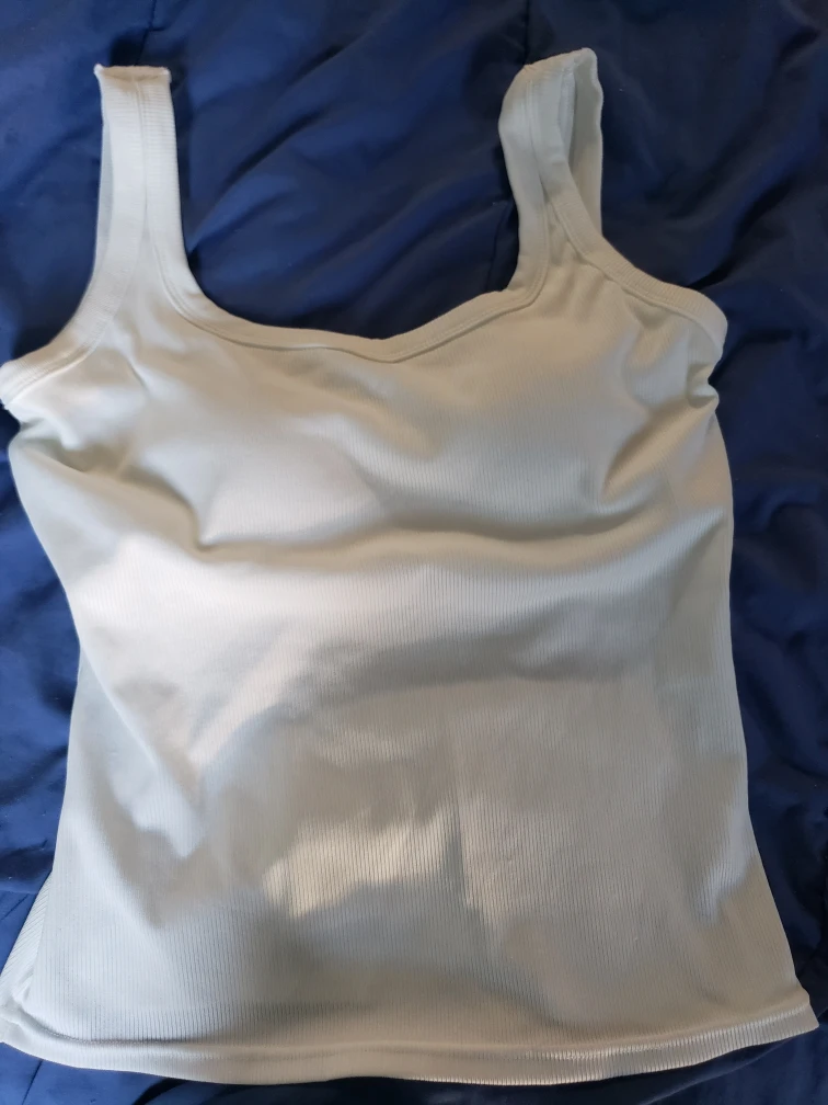 White ribbed tank top