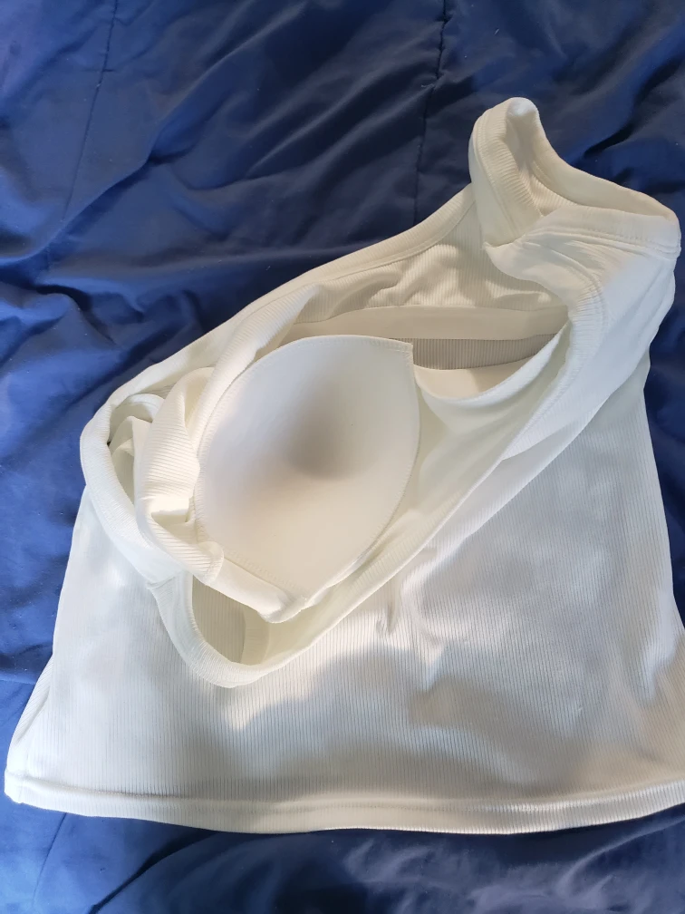 White ribbed tank top - photo 2