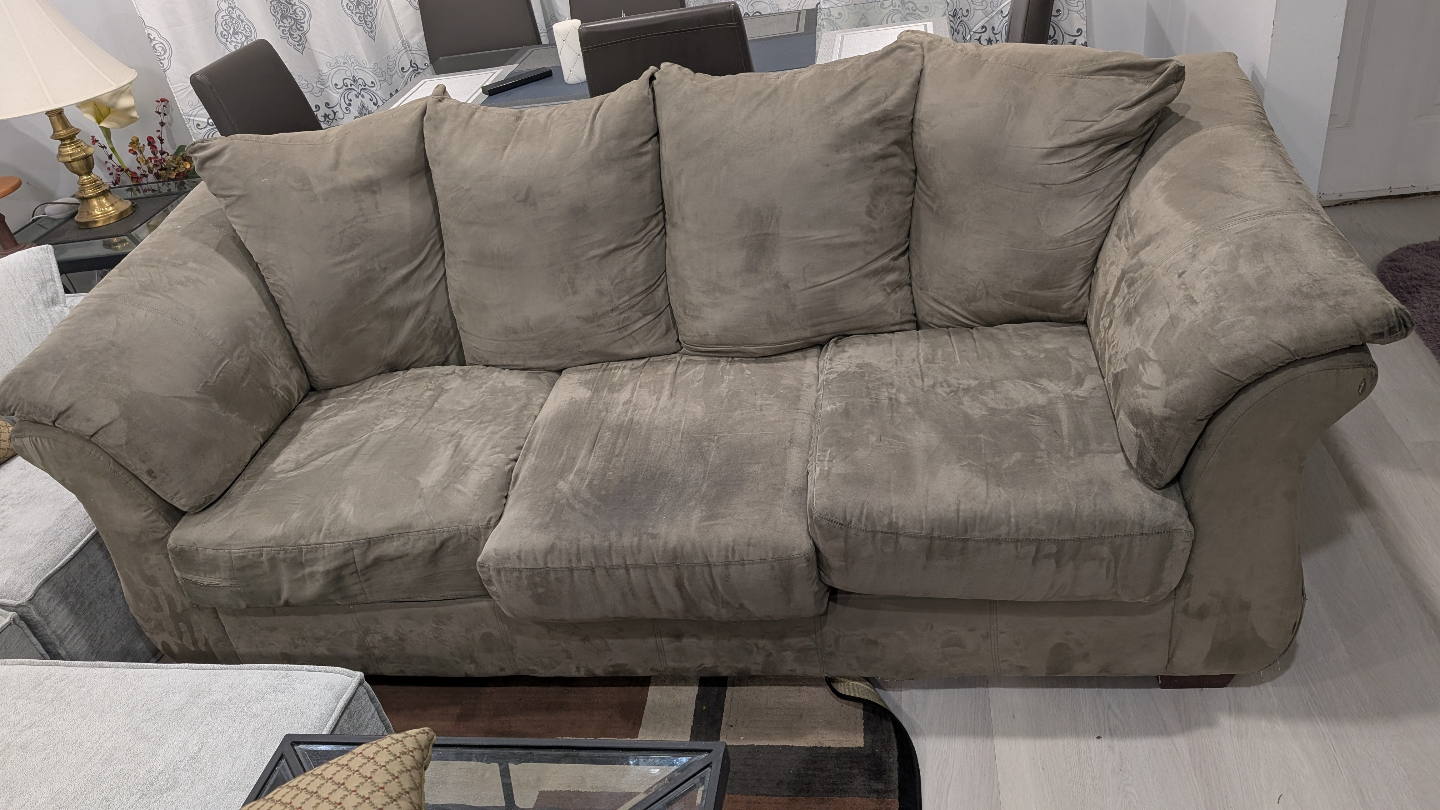 Used Sofa and Loveseat Set - Taupe