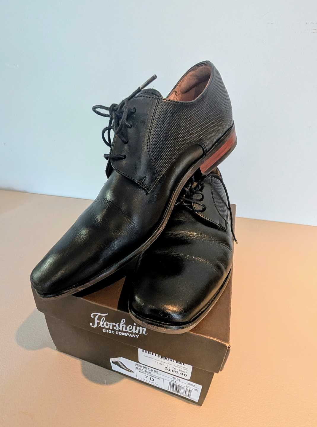 Florsheim Black Leather Dress Shoes