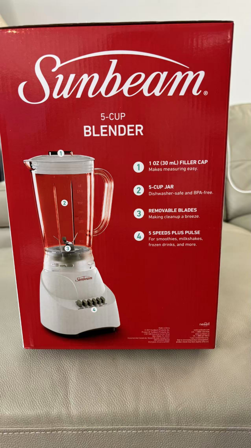Sunbeam 5-Cup Blender - New in Box - photo 2