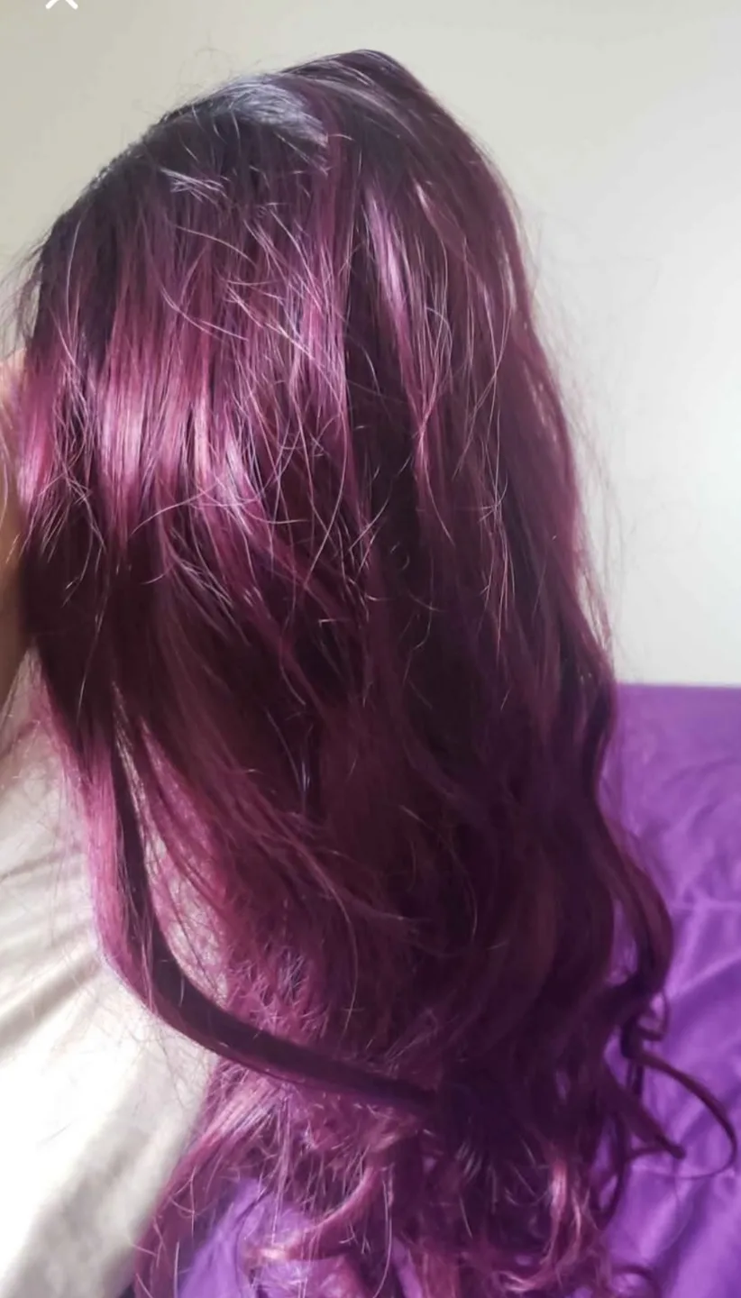 Long Wavy Dark Purple and Black Wig thumbnail