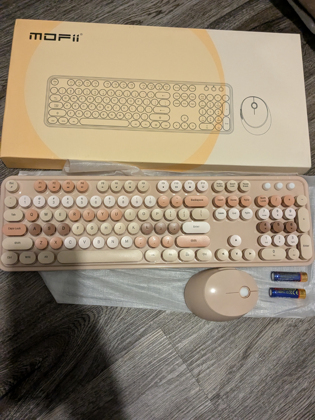 MOFii Wireless Keyboard and Mouse Set - Beige