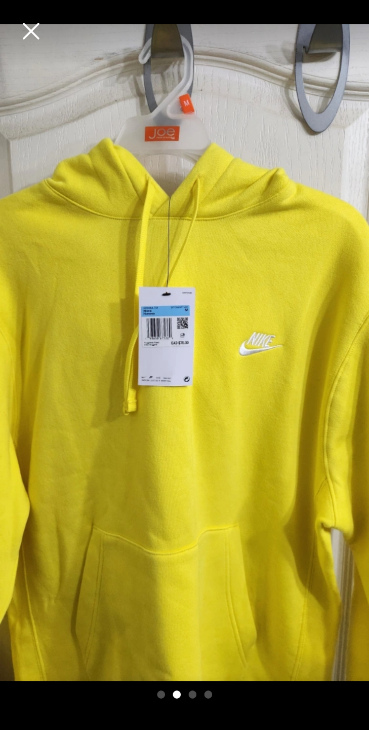 Brand new Nike Yellow Hoodie