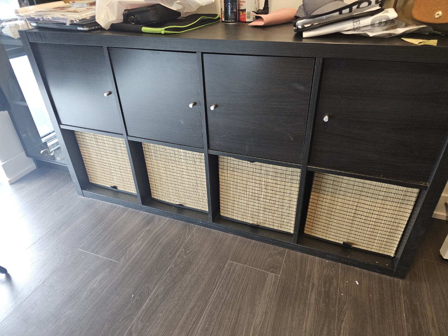 IKEA Kallax Shelving Unit with Inserts 4x2