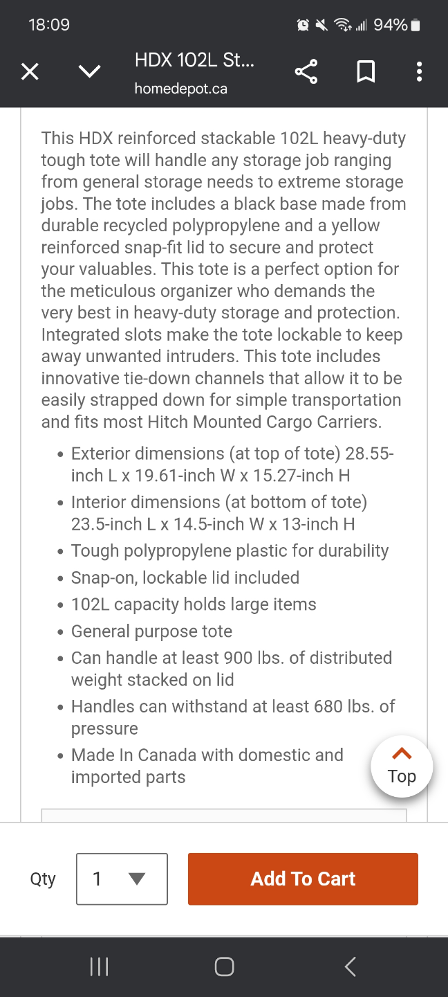 HDX 102L Tough Tote with Lid x5 - photo 4