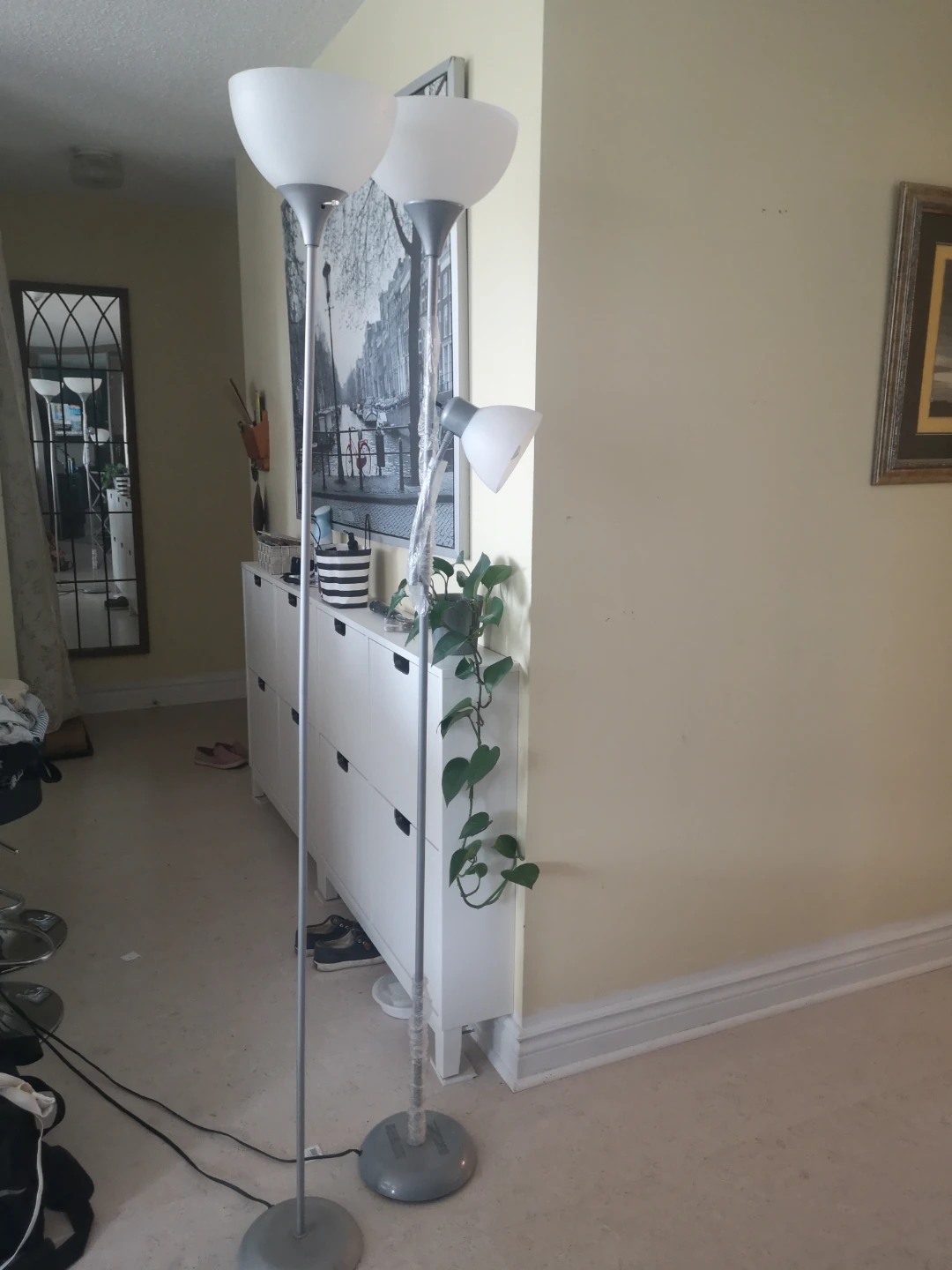 Pair of silver colour Floor Lamps