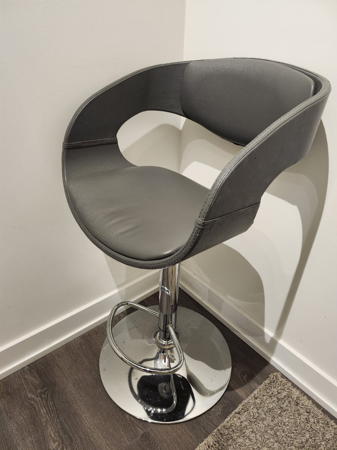 Grey Swivel Bar Stool - photo 2