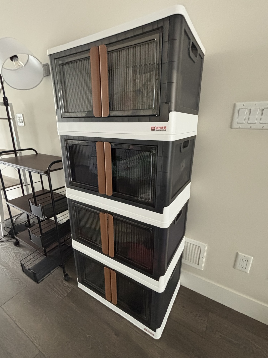 Stackable Storage Cabinet - set of 4