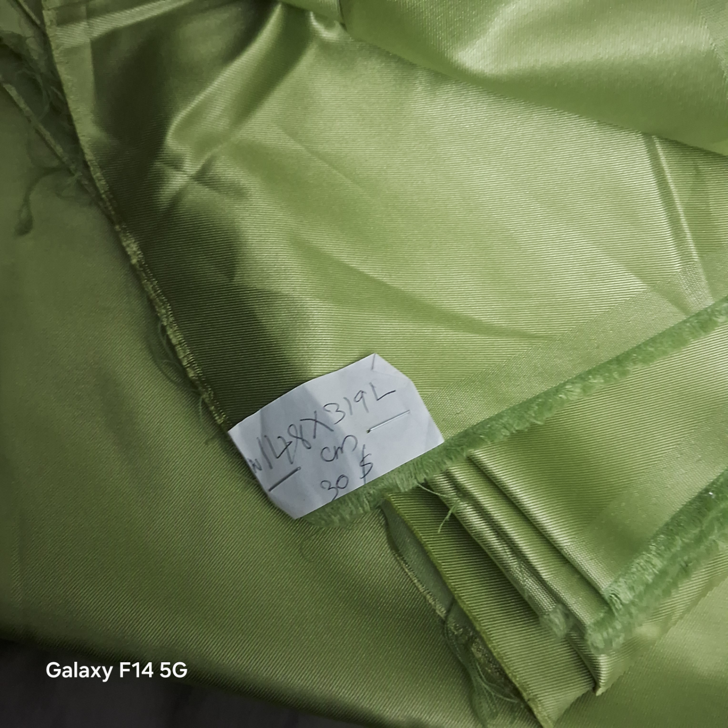 Light Green Satin Fabric (pick up before friday) - photo 2