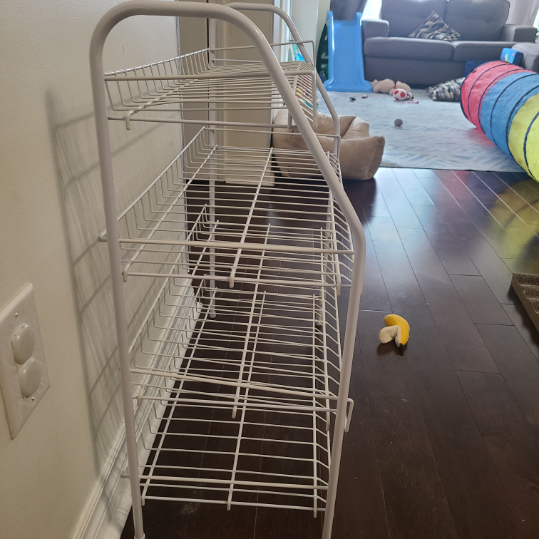 White Metal 3-Tier Shoe Rack - photo 3