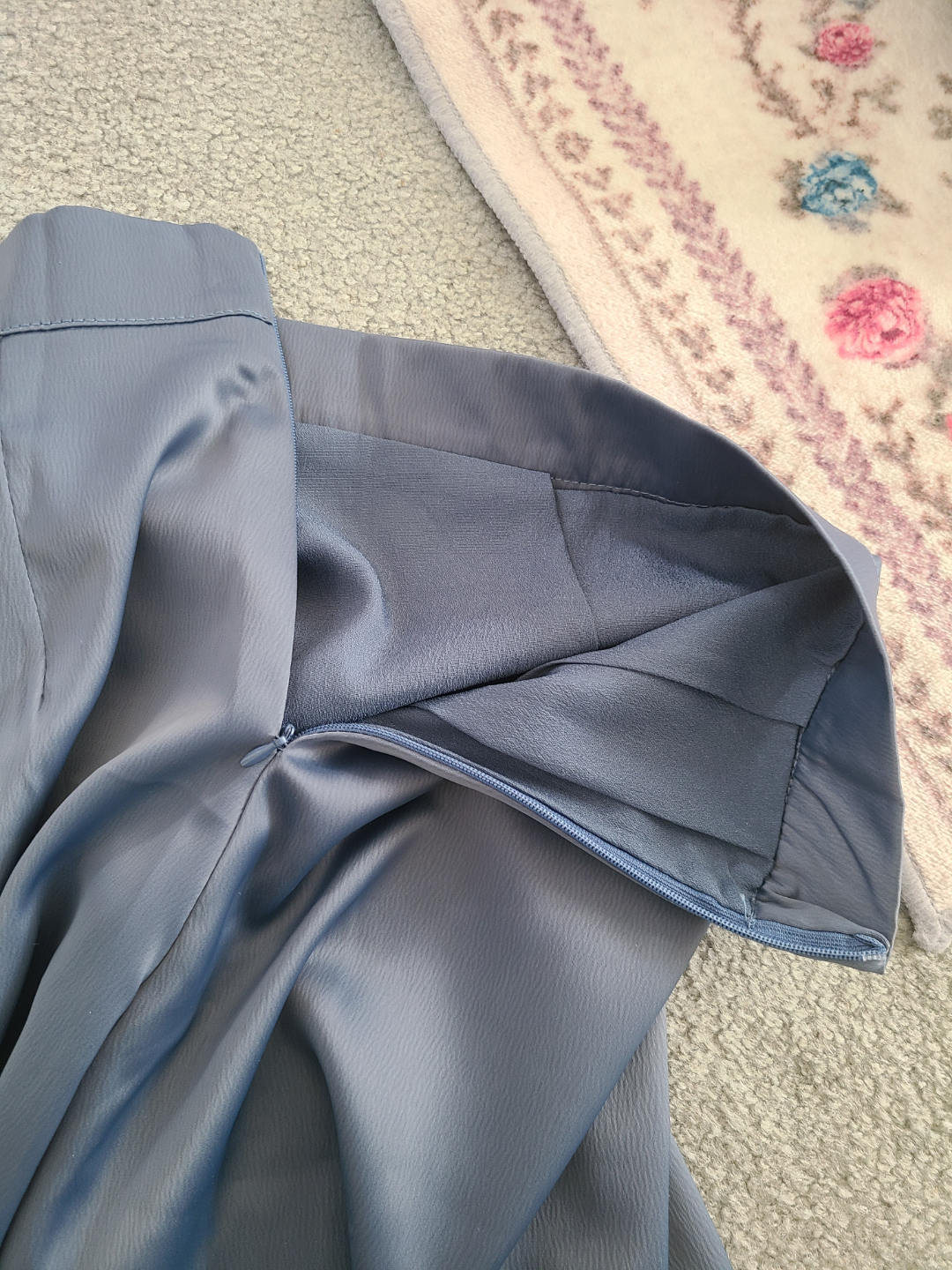 Blue A-Line Midi Skirt - photo 4