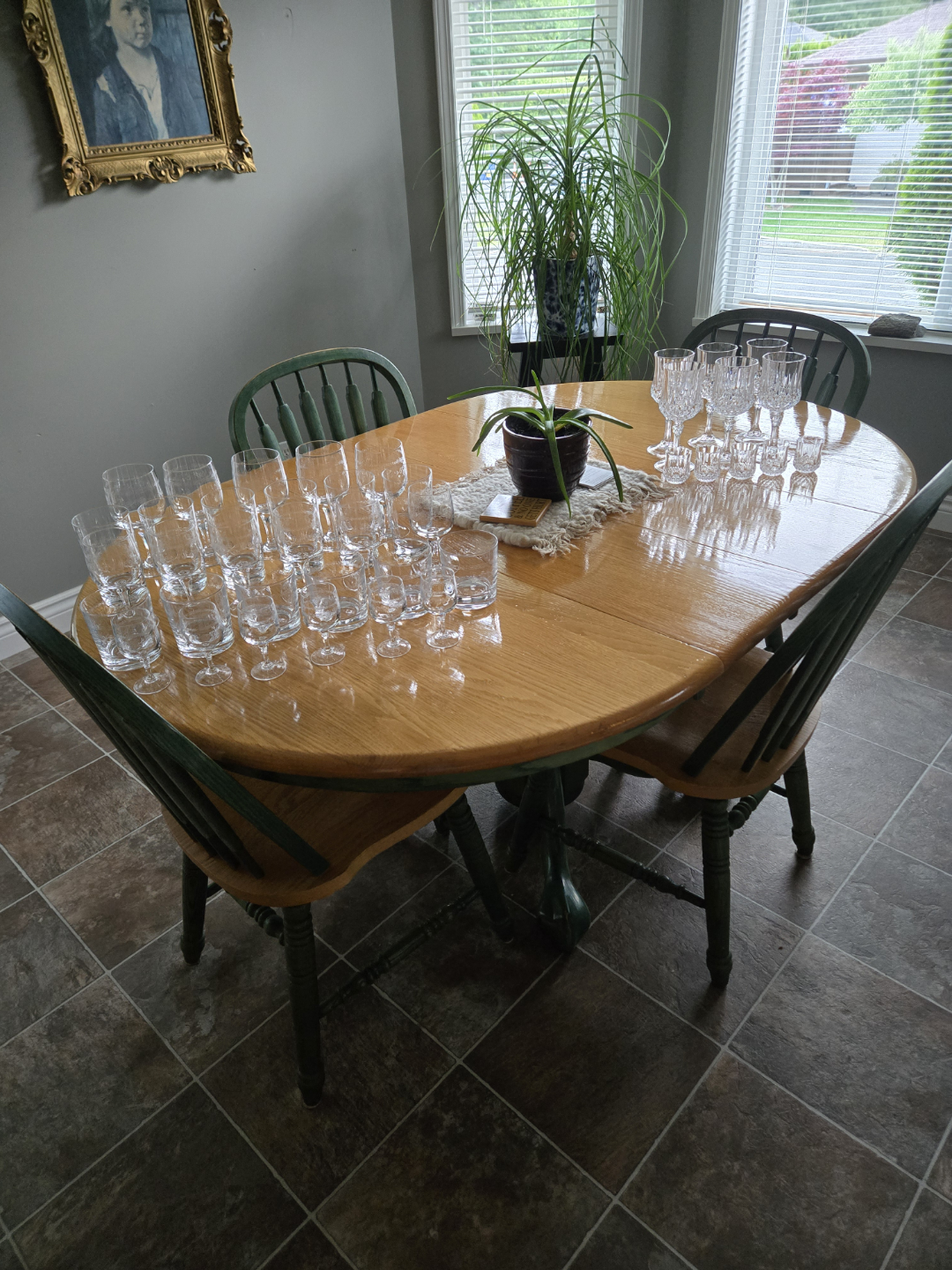 Solid Oak Table & 4 Chairs