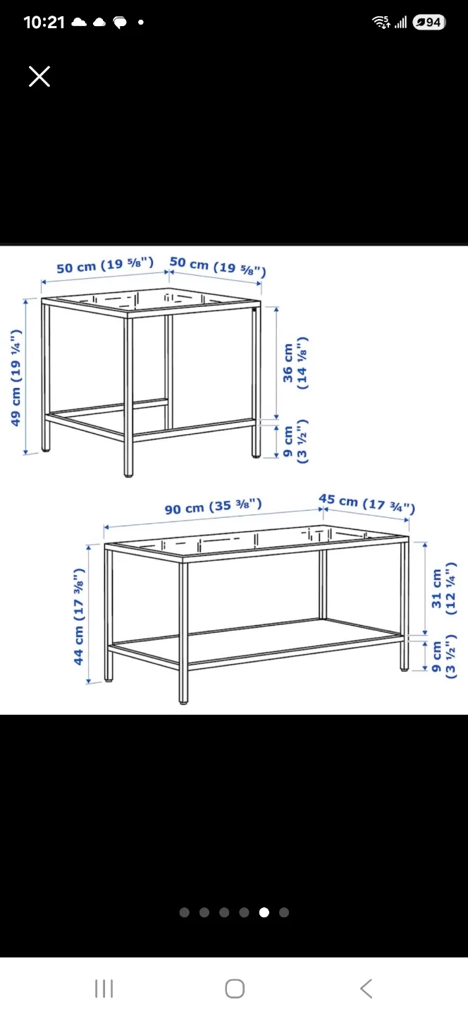 IKEA NORSBORG Glass Top Coffee Table image indicator(3)