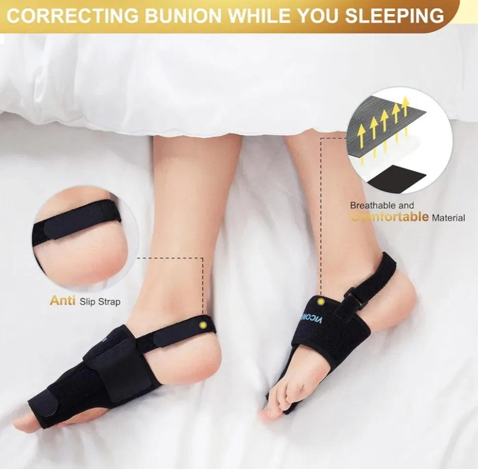 Pair of black bunion correctors. image indicator(4)