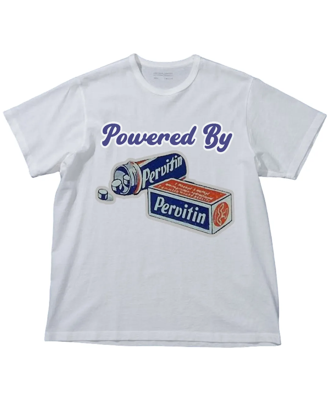 White T-Shirt with Pervitin Graphic thumbnail