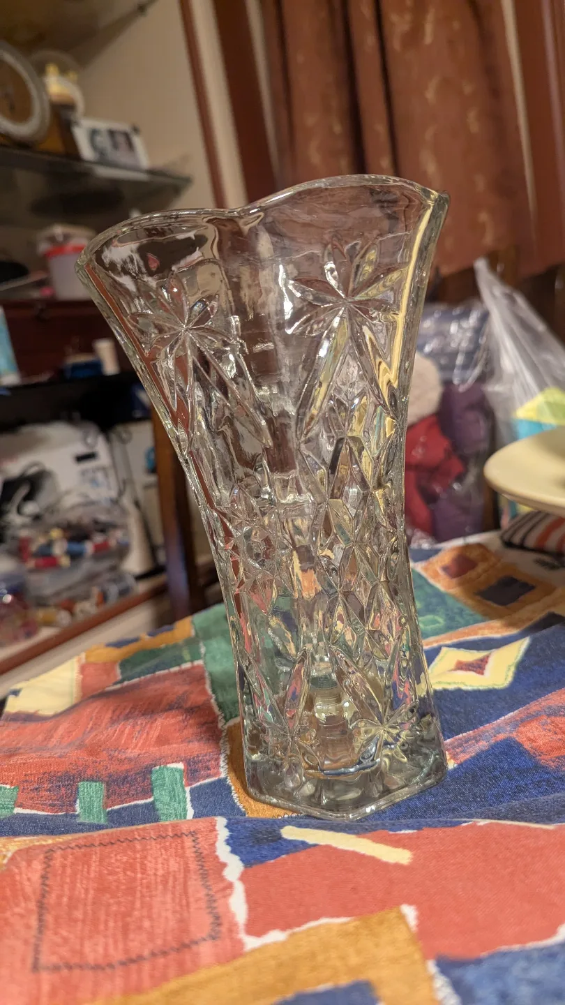 Vintage Crystal Glass Vase thumbnail