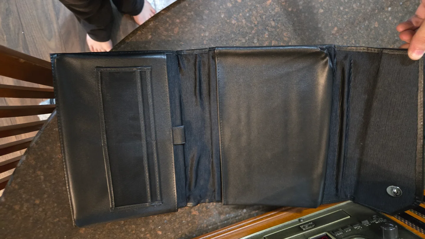 Black Leather Portfolio/Document Holder