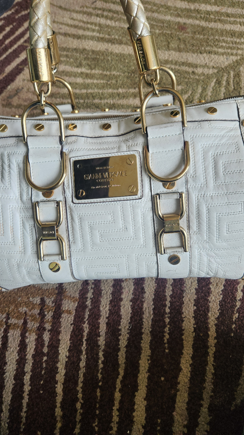 Gianni Versace White Leather Handbag - photo 4