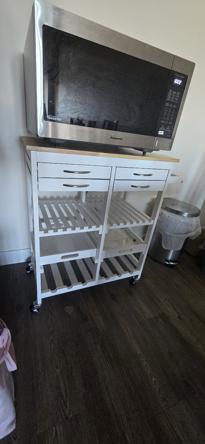 Microwave and Kitchen Cart Combo - photo 2