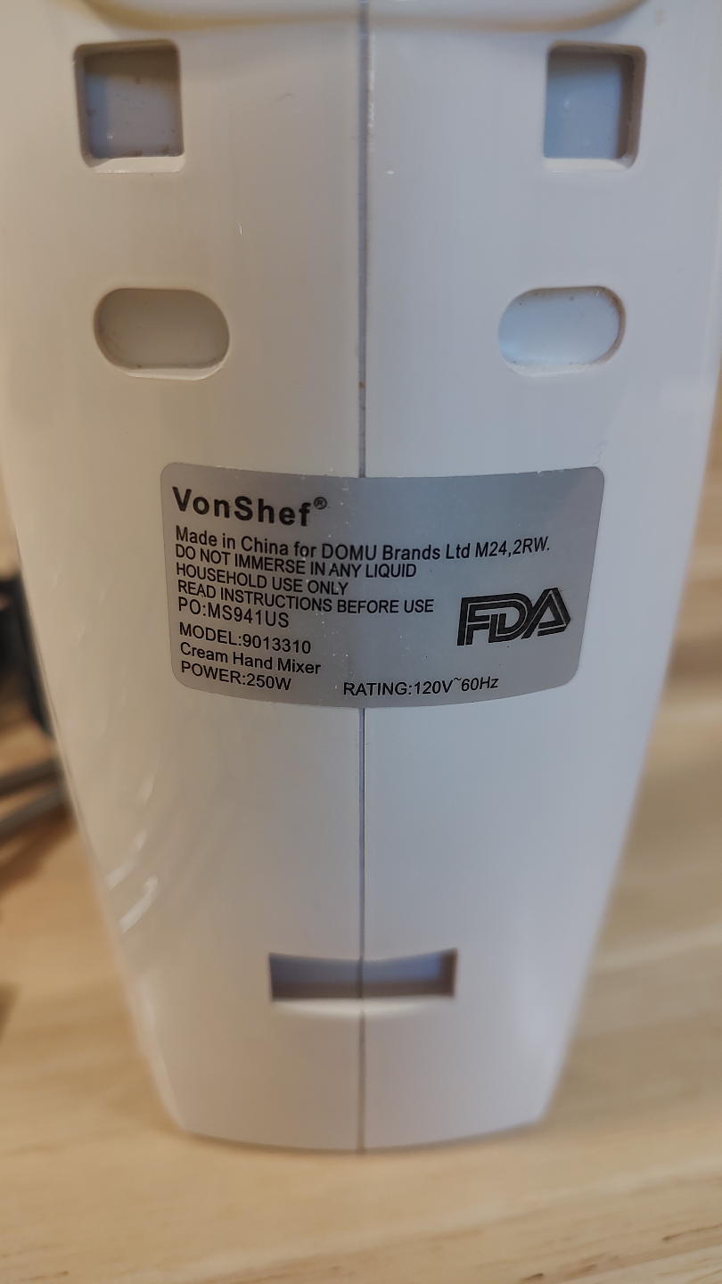 VonShef Hand Mixer - 250W - photo 5